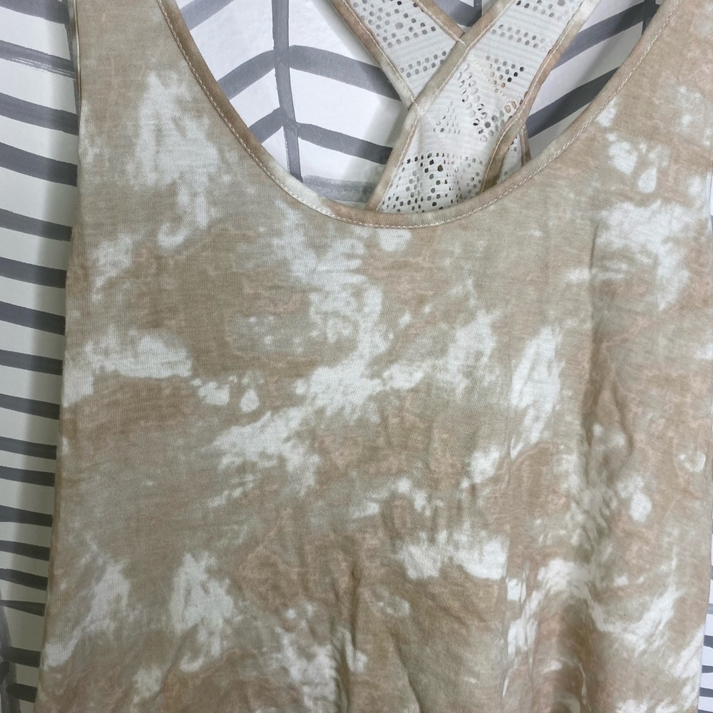 Victoria Secret Razorback Mesh Tye Dye Neutral Tank - Picture 3 of 7